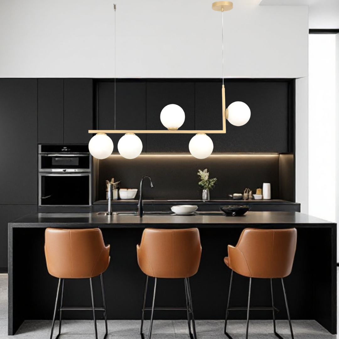 Lustra Abajur MAT 5xE27 Nordic Glow GOLD