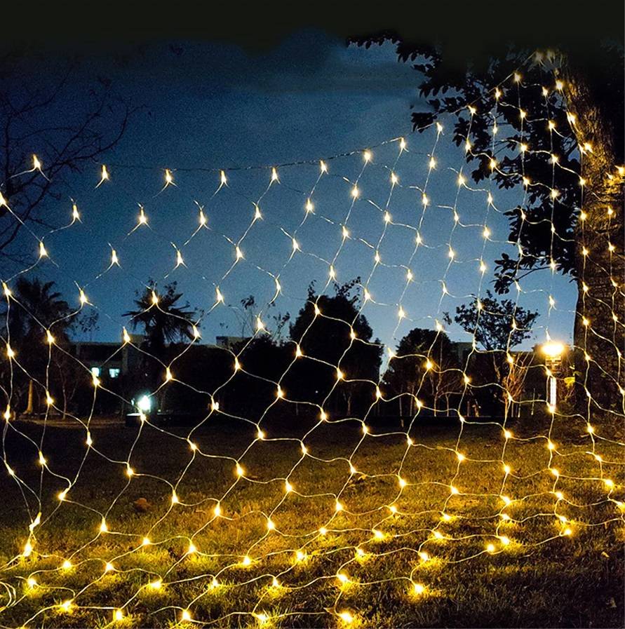 Instalatie LED Perdea Plasa 120 LED-uri 1.5x1.5m fir Transparent Diverse Culori