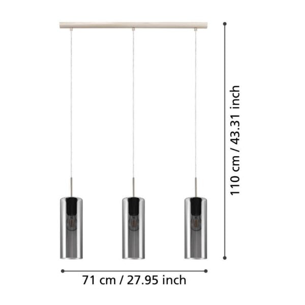 Lustra Suspendata SELVINO Silver 110CM