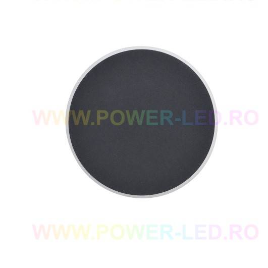 Aplica LED 22W 20cm Rotunda Neagra Cu Control Tactil