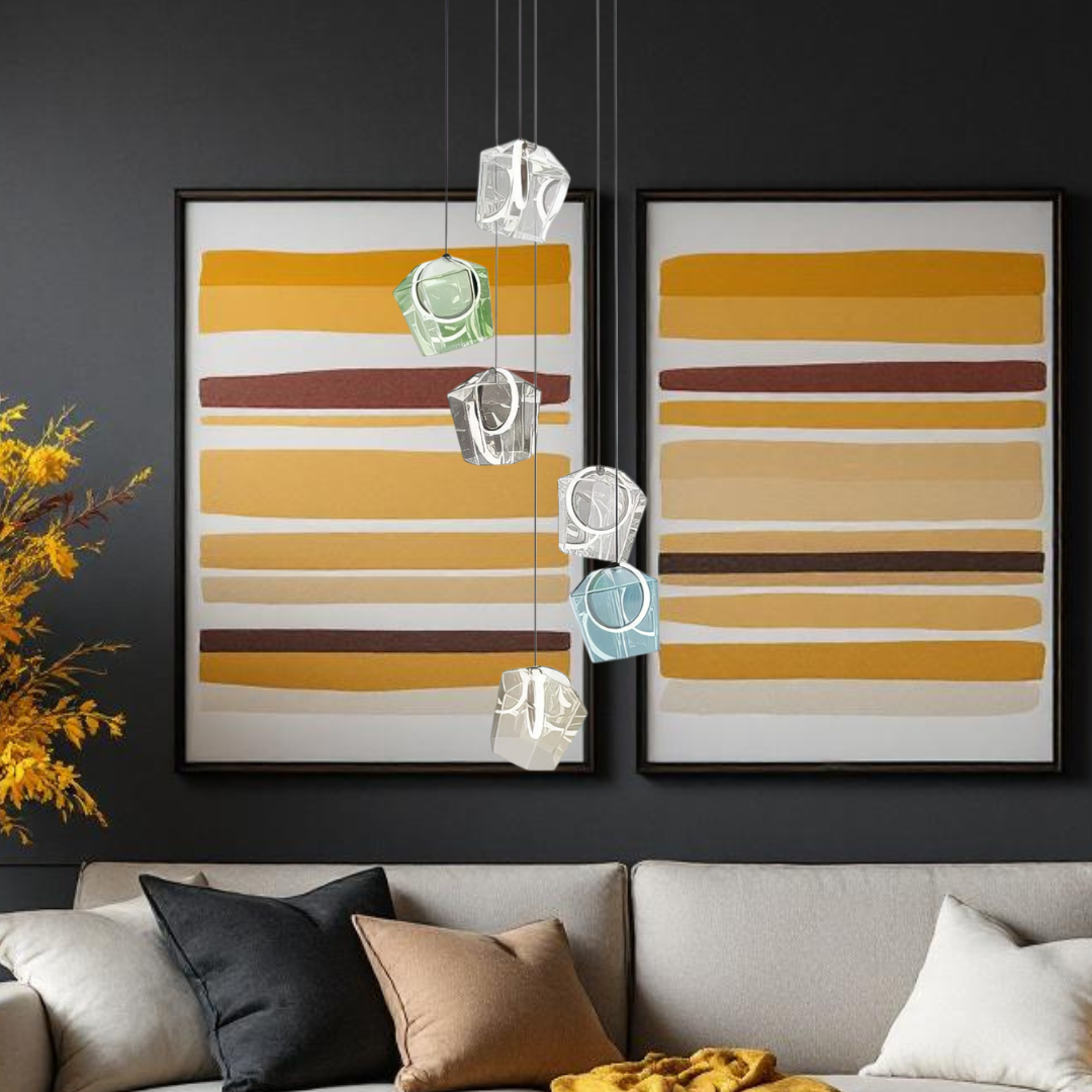Lustra LED Suspendata Luxury Color Glass
