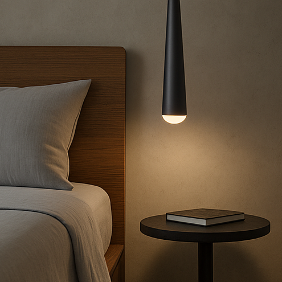 Pendul LED Premium CALA Black 5.5W, 3 lumini din buton, Dimabil