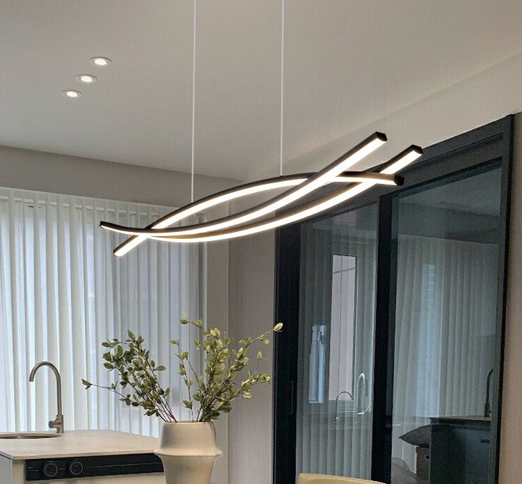 Lustra LED 132W OFFICE Suspendata Black Telecomanda