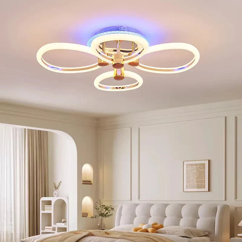 Lustra LED 126W Athena Gold RGB Telecomanda