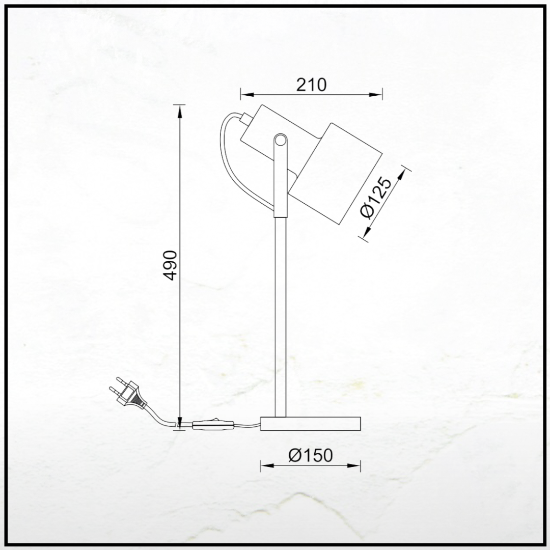 Veioza Moderna cu Bec 1xE27 Arcane Black