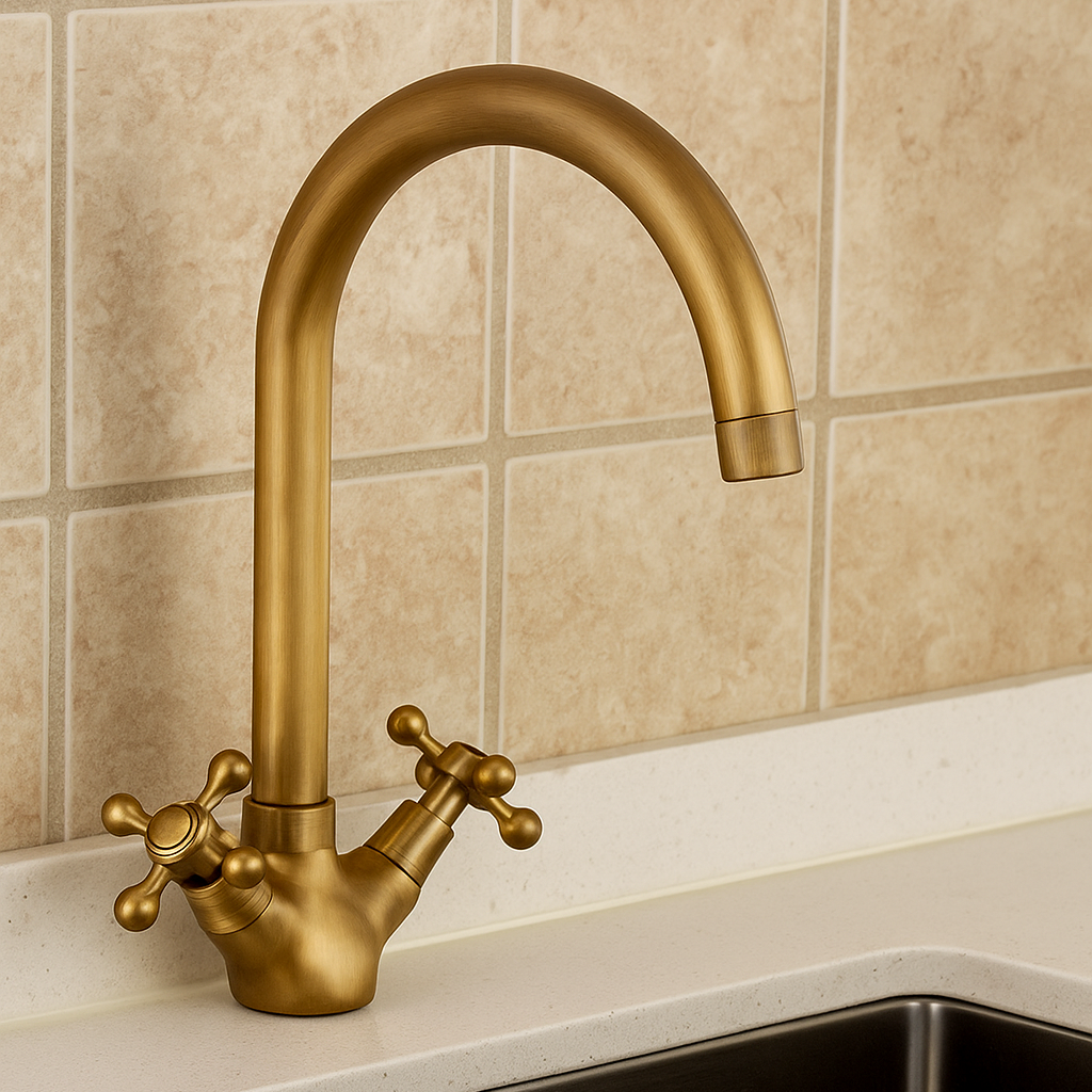 Baterie Bucatarie Vintage Bronz Antichizat Alama