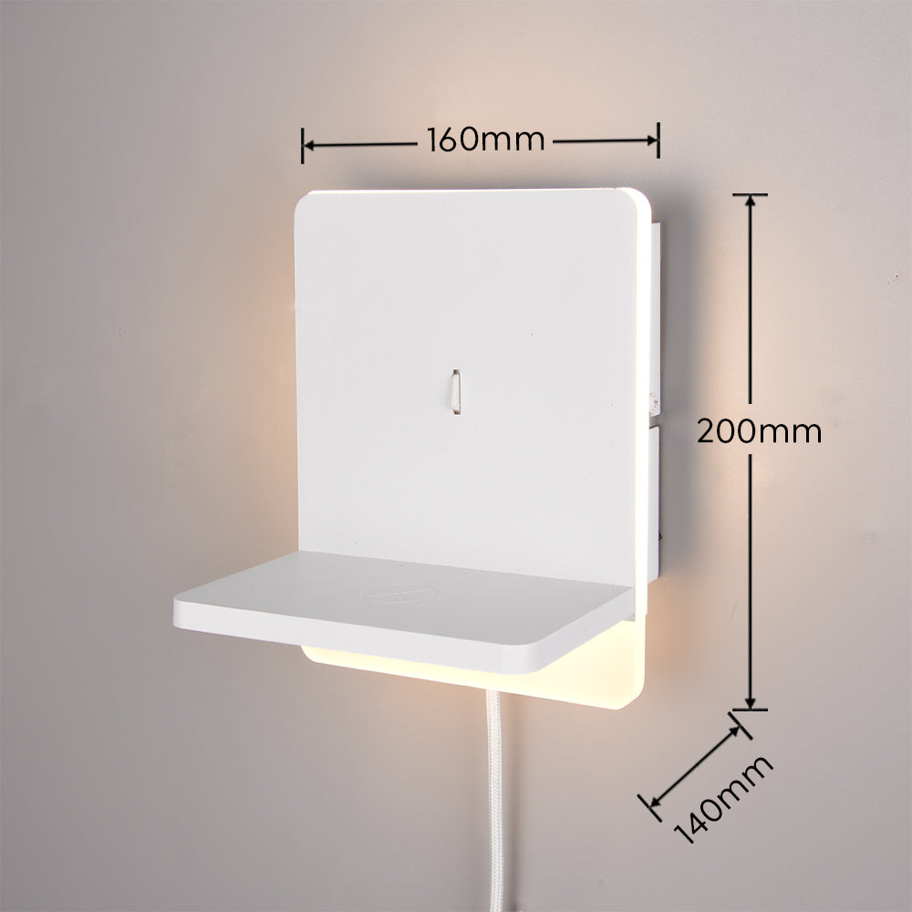 Aplica LED 9W cu Incarcare Wireless si Lumina Calda FAIRFIELD Alb