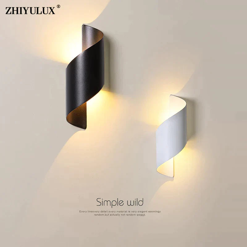 Aplica LED Exterior 10W Spirala Alba