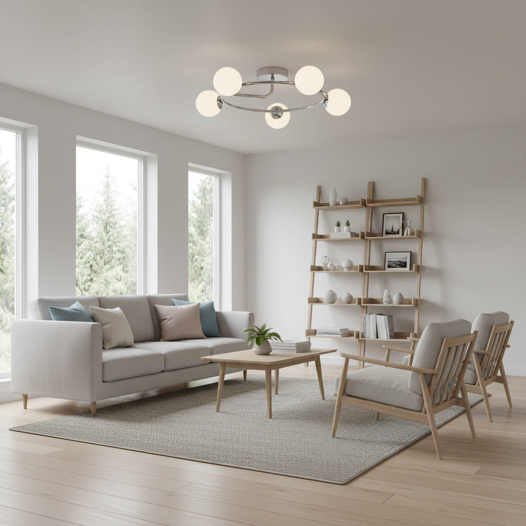 Lustra Abajur 5xE27 Chrome Elegance