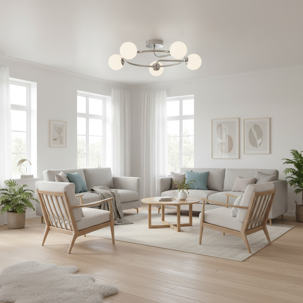 Lustra Abajur 5xE27 Chrome Elegance