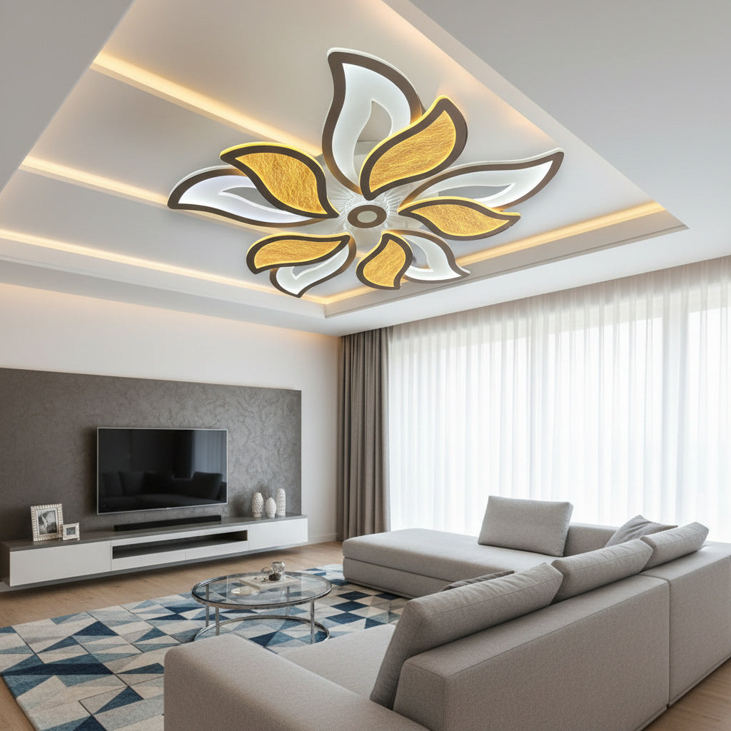 Lustra LED 240W Flower Echivalent 1000W Telecomanda