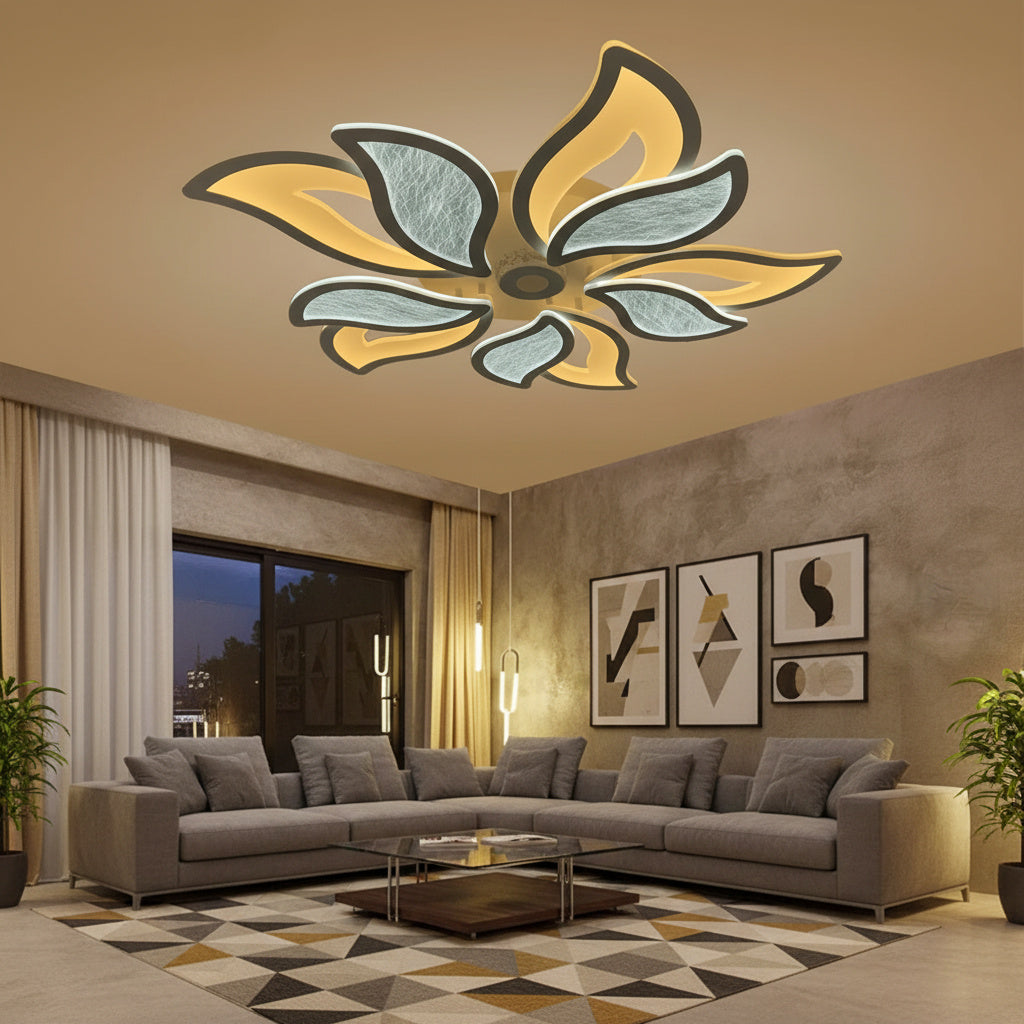 Lustra LED 240W Flower Echivalent 1000W Telecomanda