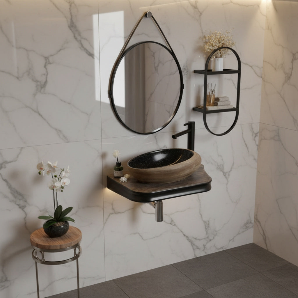 Lavoar Aplicat Premium Line Wood 65.5X37CM