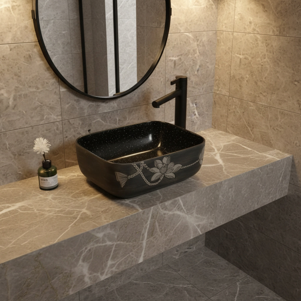 Lavoar Aplicat Premium Line Flower 65.5X37CM