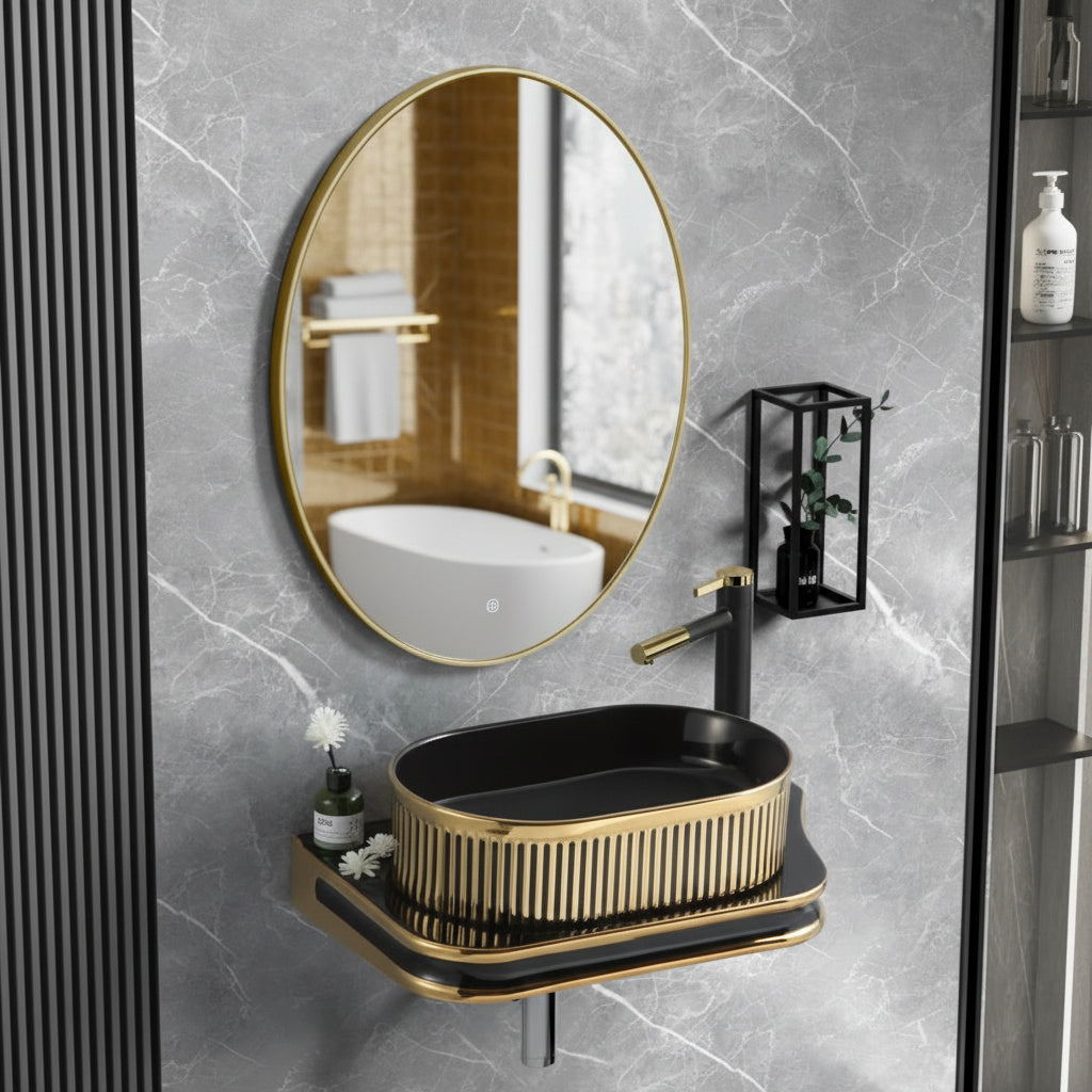 Lavoar Aplicat Premium Line Tiger 65.5X37CM