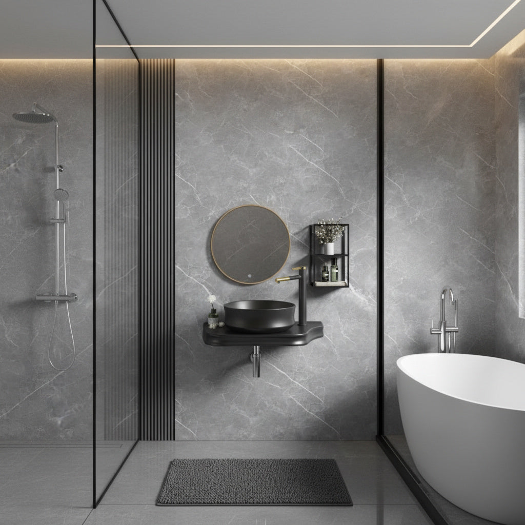 Lavoar Aplicat Premium Line Negru MAT 65.5X37CM