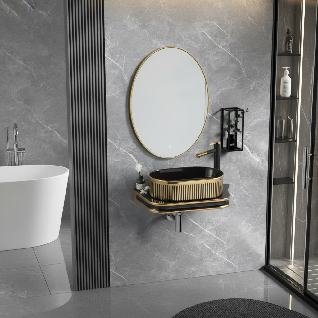 Lavoar Aplicat Premium Line Tiger 65.5X37CM