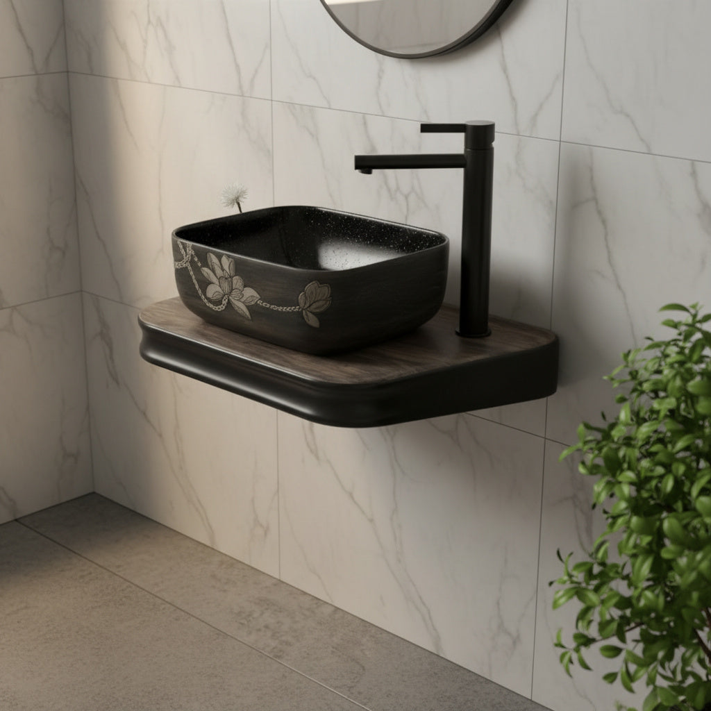 Lavoar Aplicat Premium Line Flower 65.5X37CM