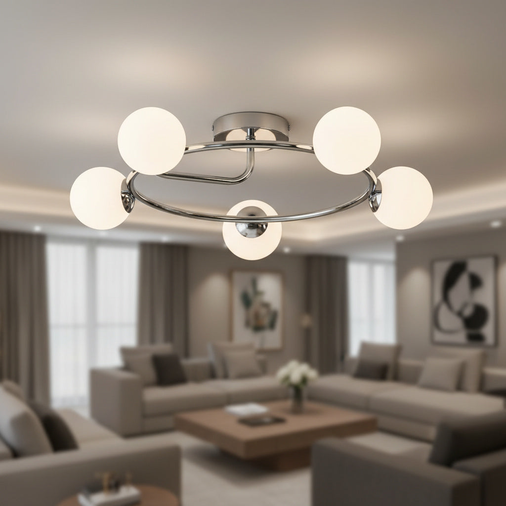 Lustra Abajur 5xE27 Chrome Elegance