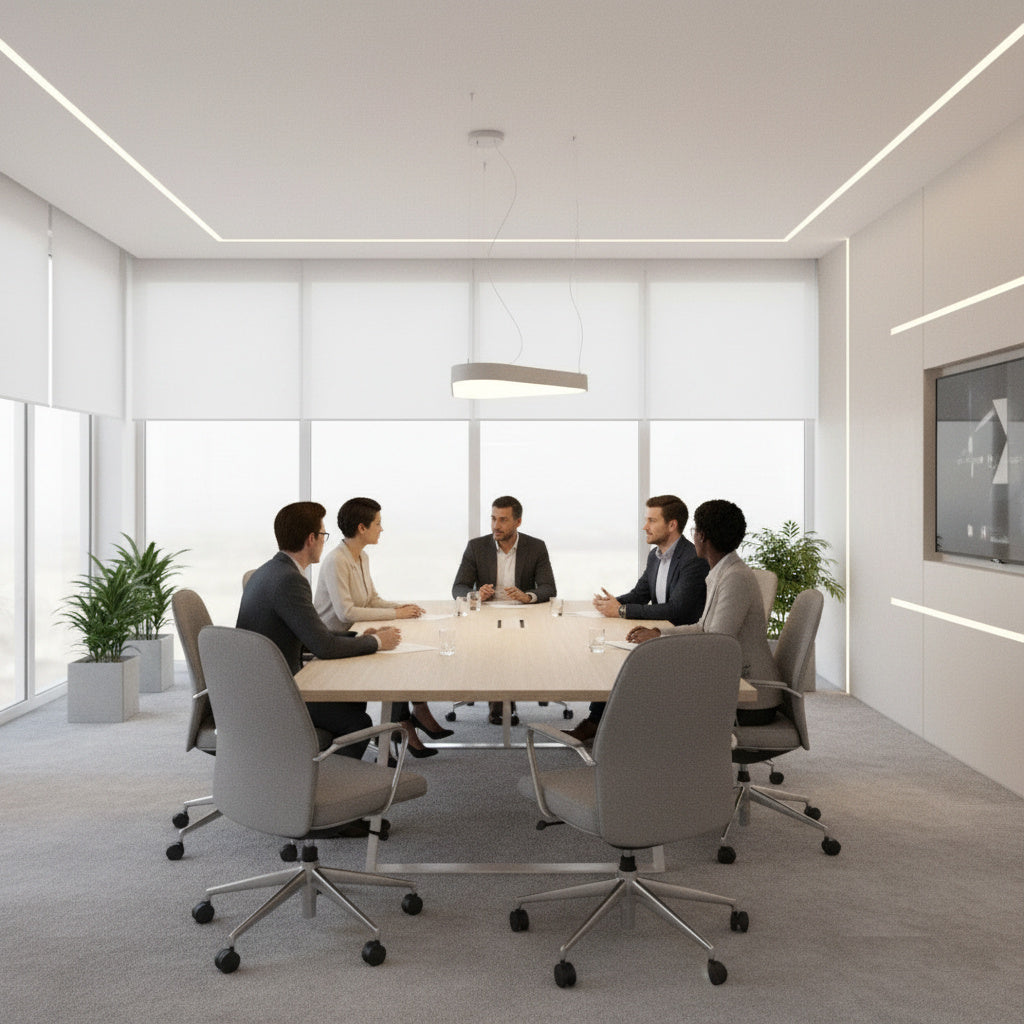 Lustra LED Solid TriLine Alb Mat 115W CCT