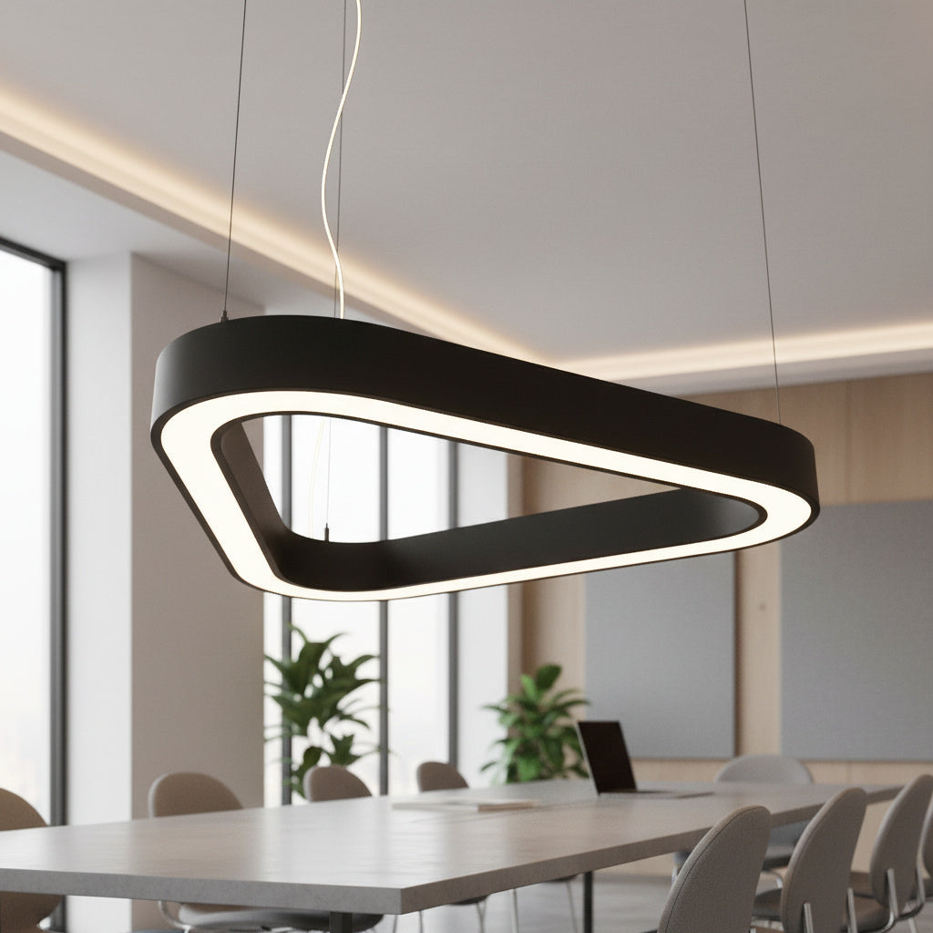 Lustra LED Office TriLine Black 126W CCT