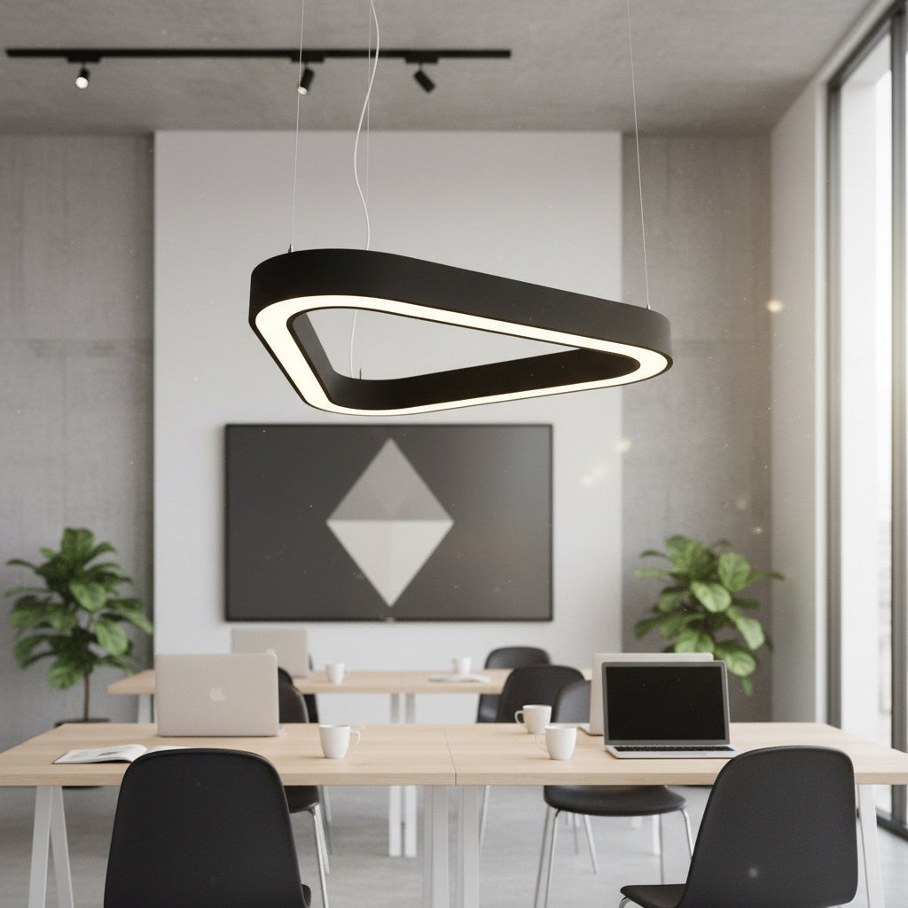 Lustra LED Office TriLine Black 126W CCT