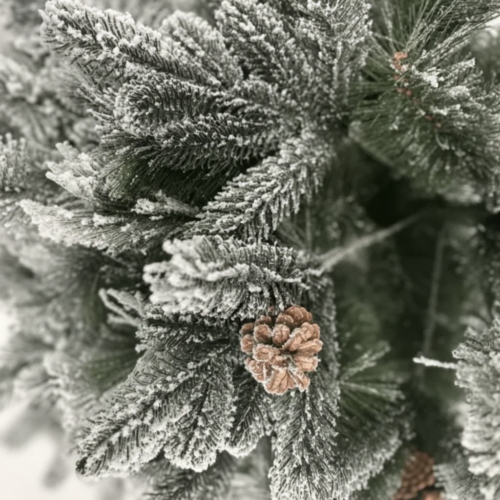 Brad Artificial de Craciun 2D + 3D WHITE DREAM Ramuri Ninse