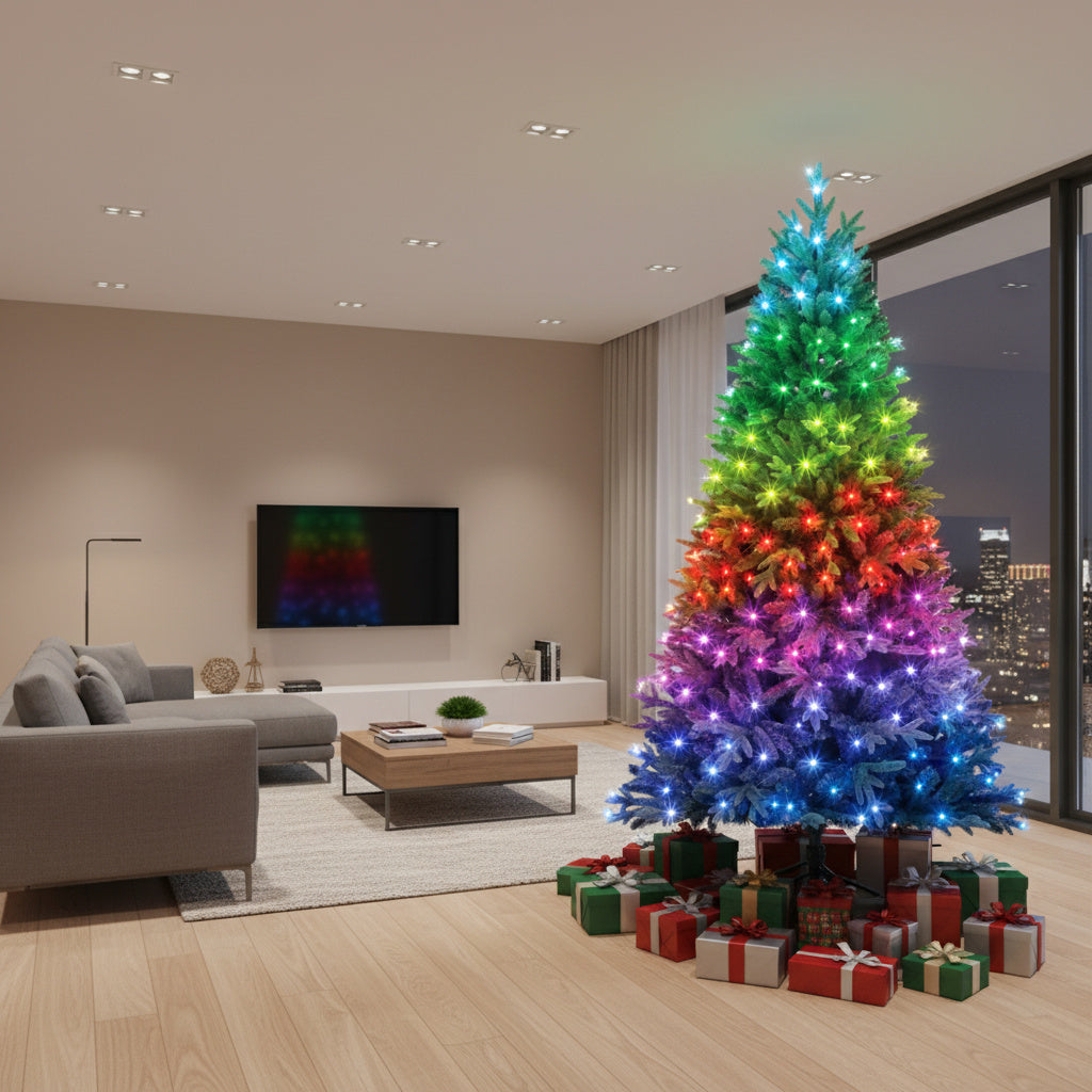 Brad Artificial de Craciun 3D SMART TWINKLY WINDSOR PINE cu Instalatie