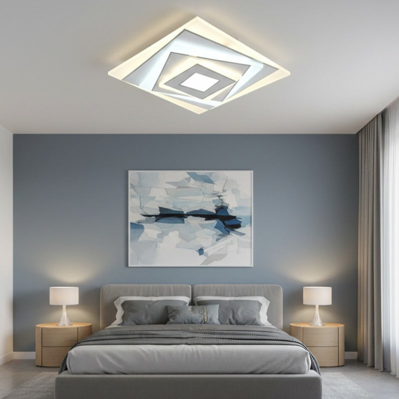 Lustra LED White & Silver FIORO Echivalent 400W