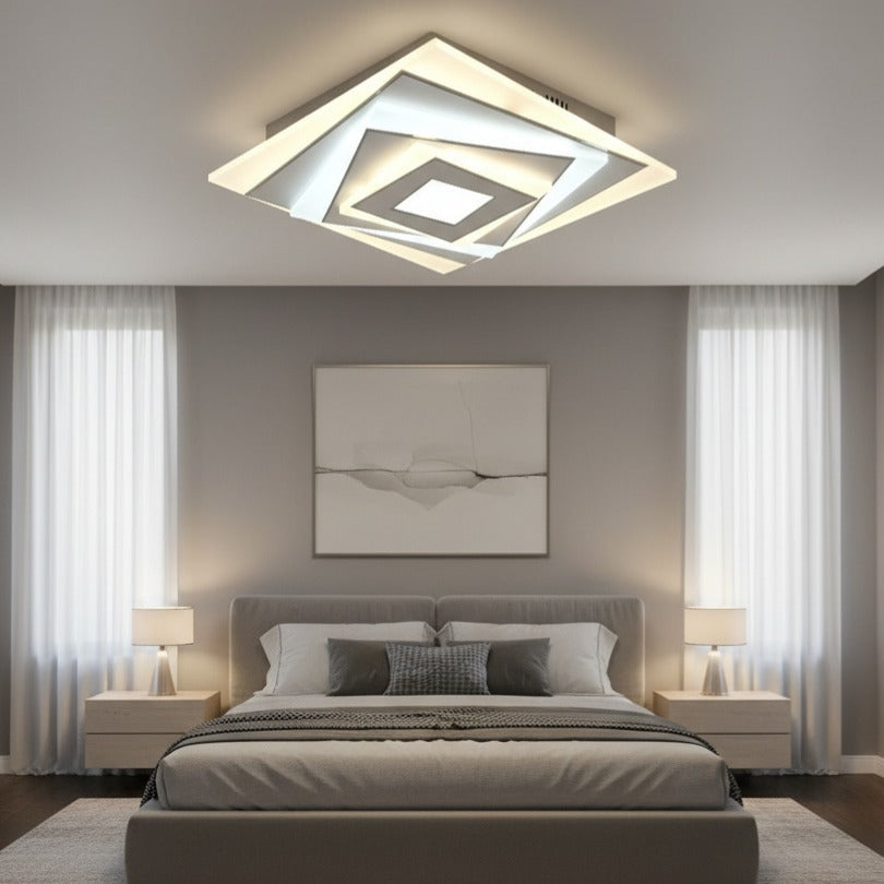 Lustra LED White & Silver FIORO Echivalent 400W