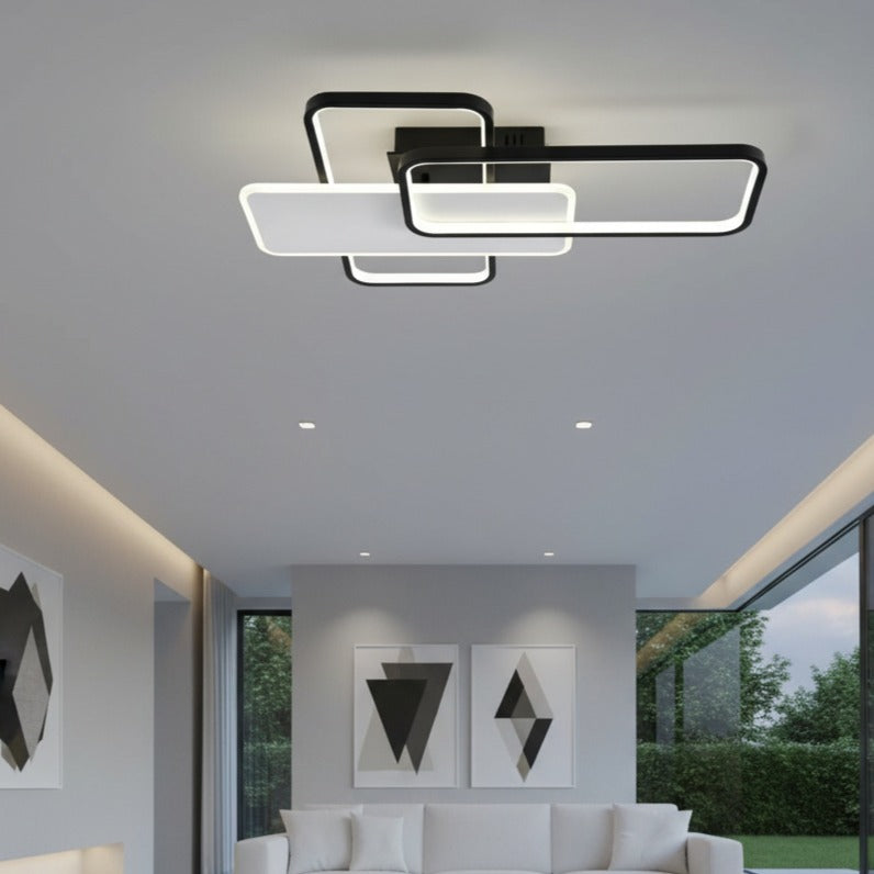 Lustra LED Black & White CLAGO Echivalent 600W Telecomanda