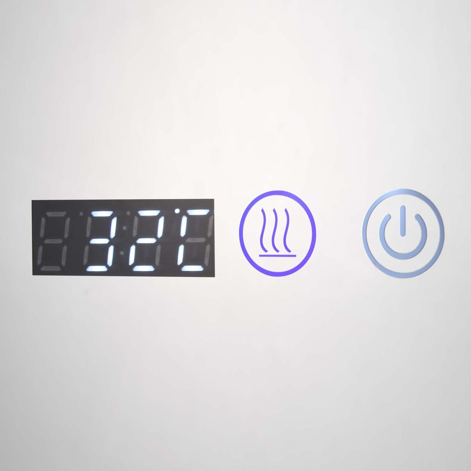 Oglinda LED 110x70cm Rama Aurie, Dezaburire, Ceas, Temperatura, Touch si 3 Lumini OD058/GD