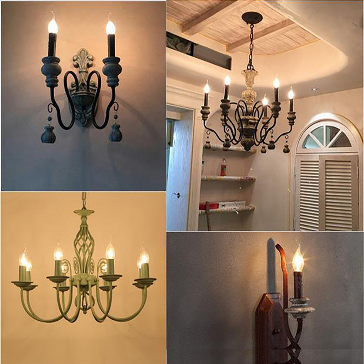 Bec LED E14 4W Filament Lumanare Transparent