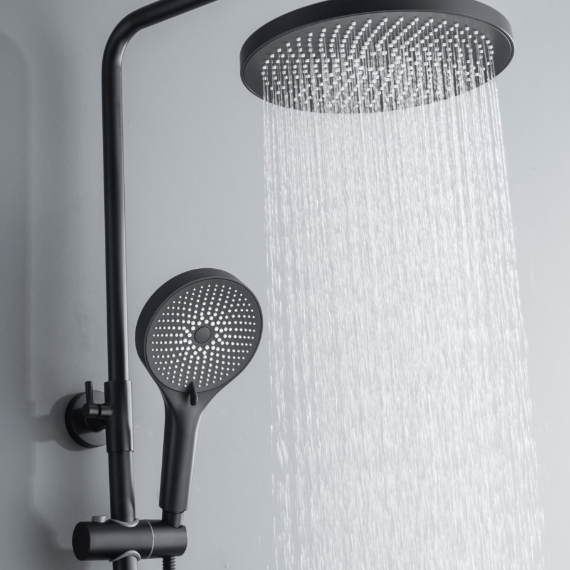 Coloana de Dus Premium 4 Moduri de Pulverizare Negru Inox