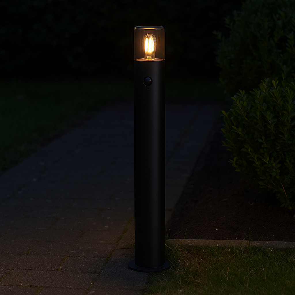 Stalp de Iluminat Exterior HOOSIC, cu Senzor de Miscare, IP44