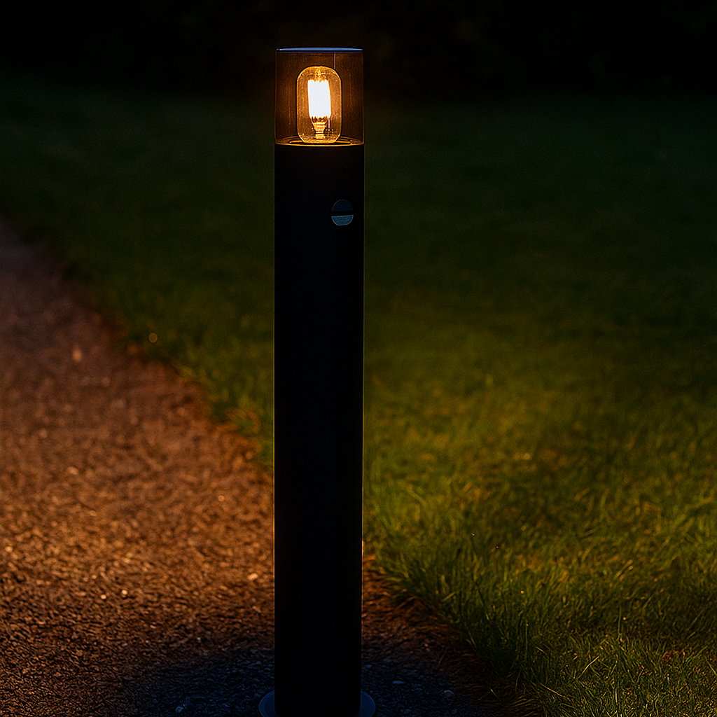 Stalp de Iluminat Exterior HOOSIC, cu Senzor de Miscare, IP44