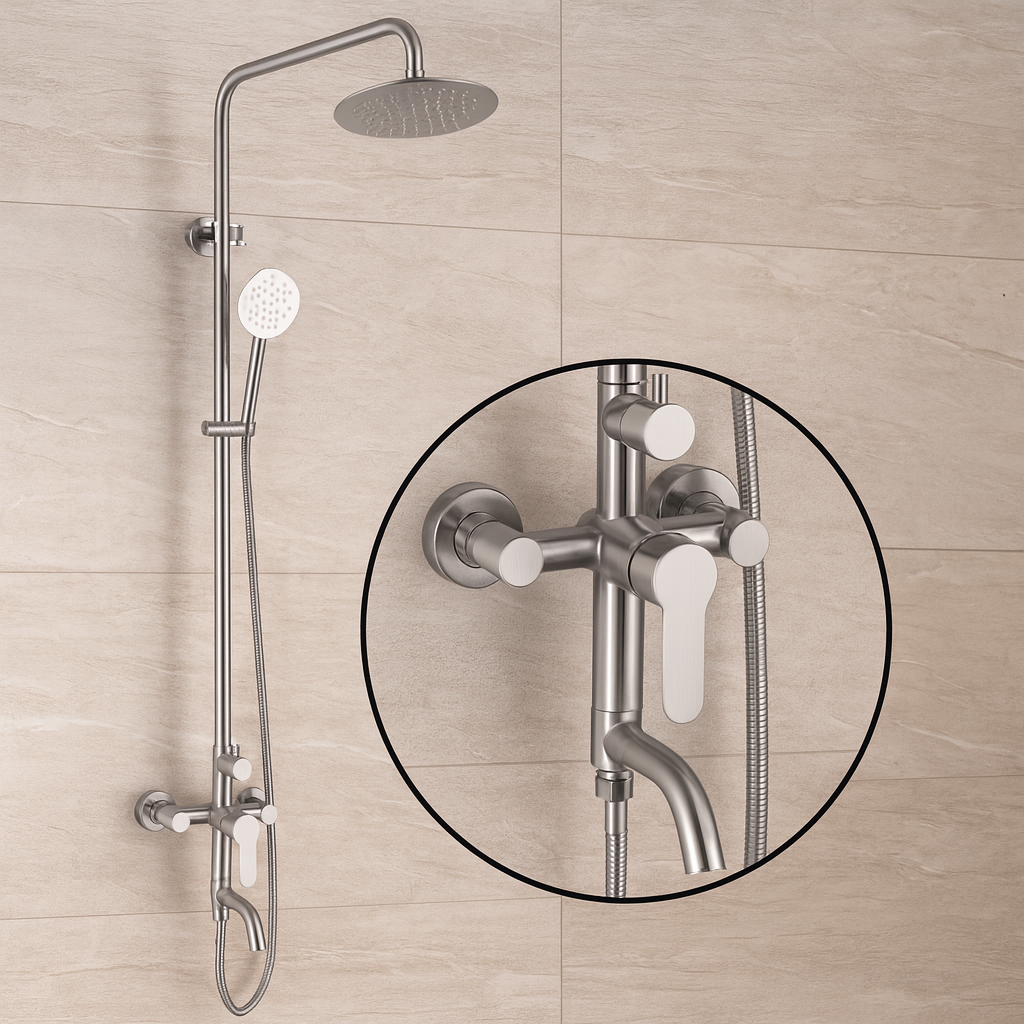 Coloana de Dus Inox Satinat Design Minimalist 1806