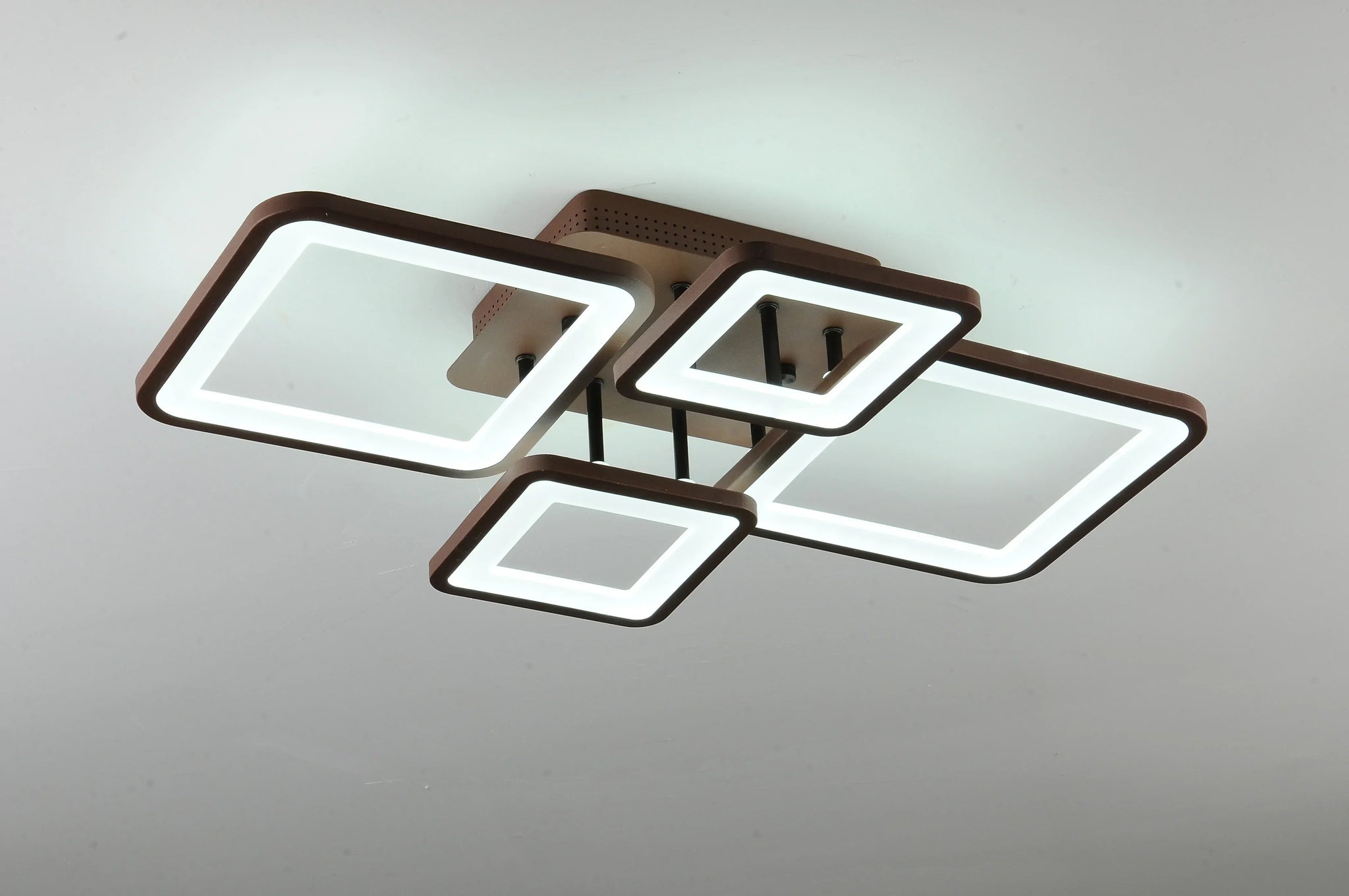 Lustra LED 2+2 SQUARE BROWN Telecomanda Echivalent 500W