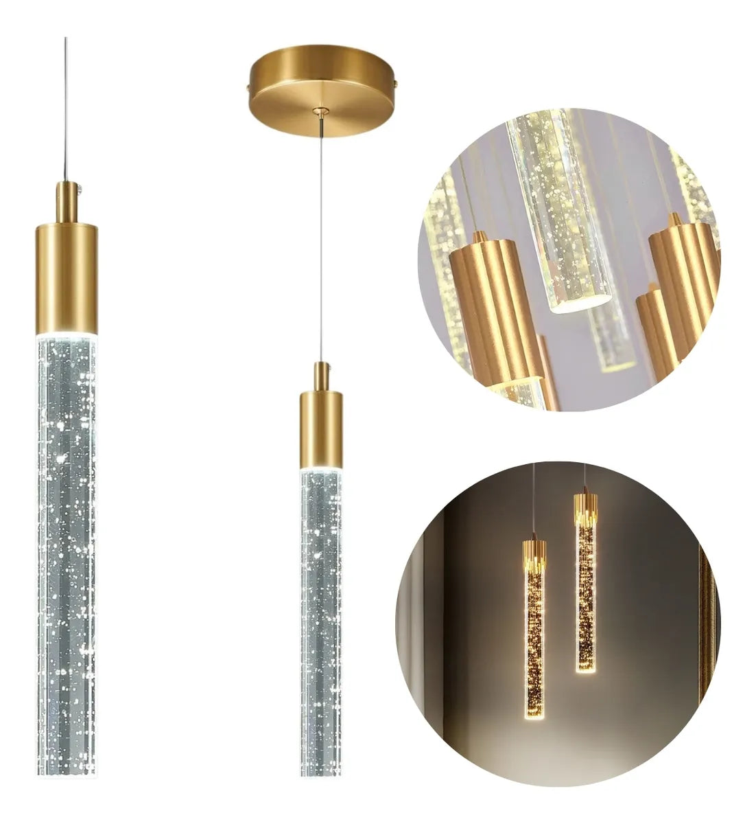 Pendul BUBBLE Glass Gold