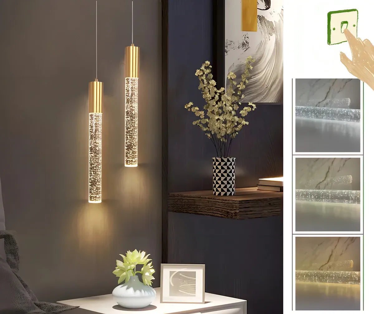 Pendul BUBBLE Glass Gold