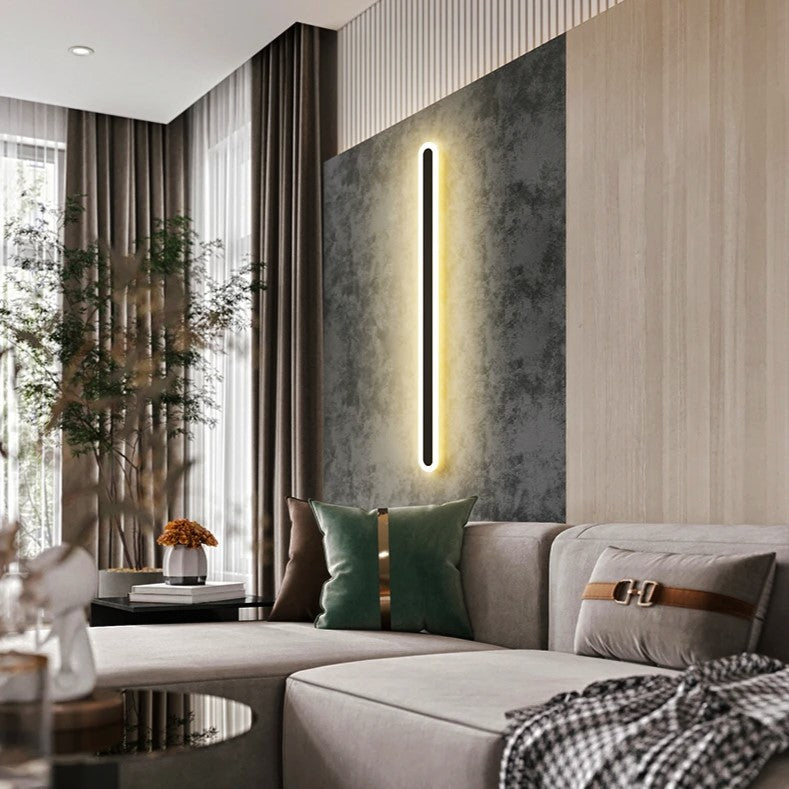 Aplica LED Liniara 80cm Neagra Echivalent 400W