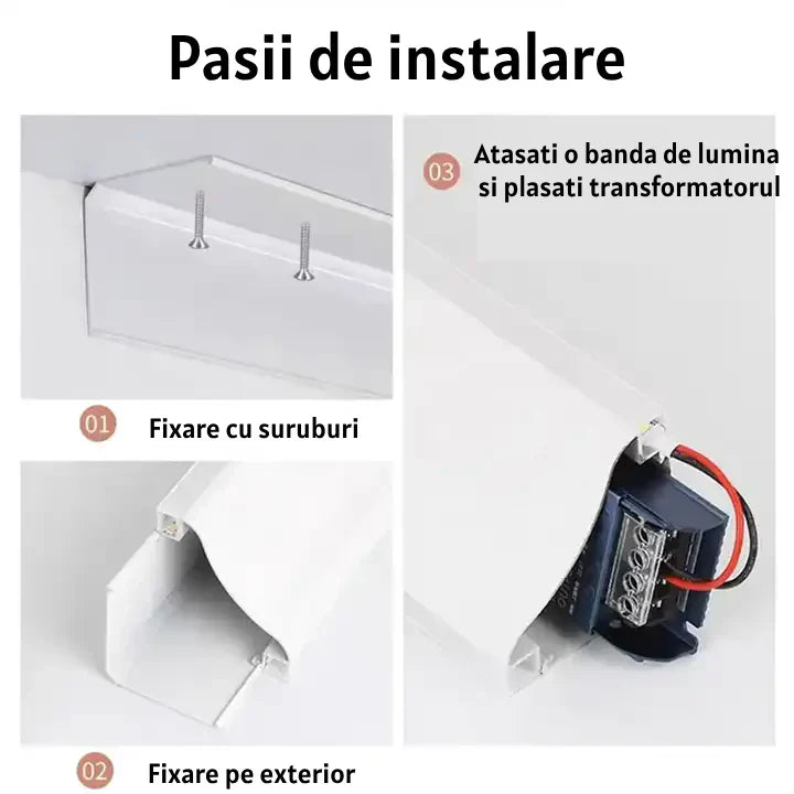 Profil Dublu de Colt pentru Banda LED 3M