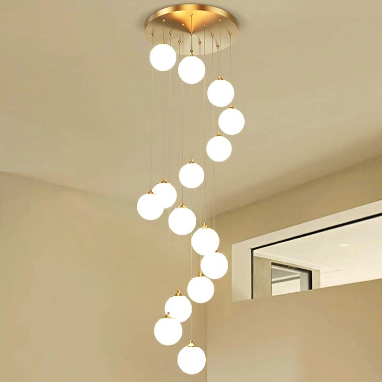 Lustra Abajur Mat GOLD LUXURY STAIRCASE Gigant