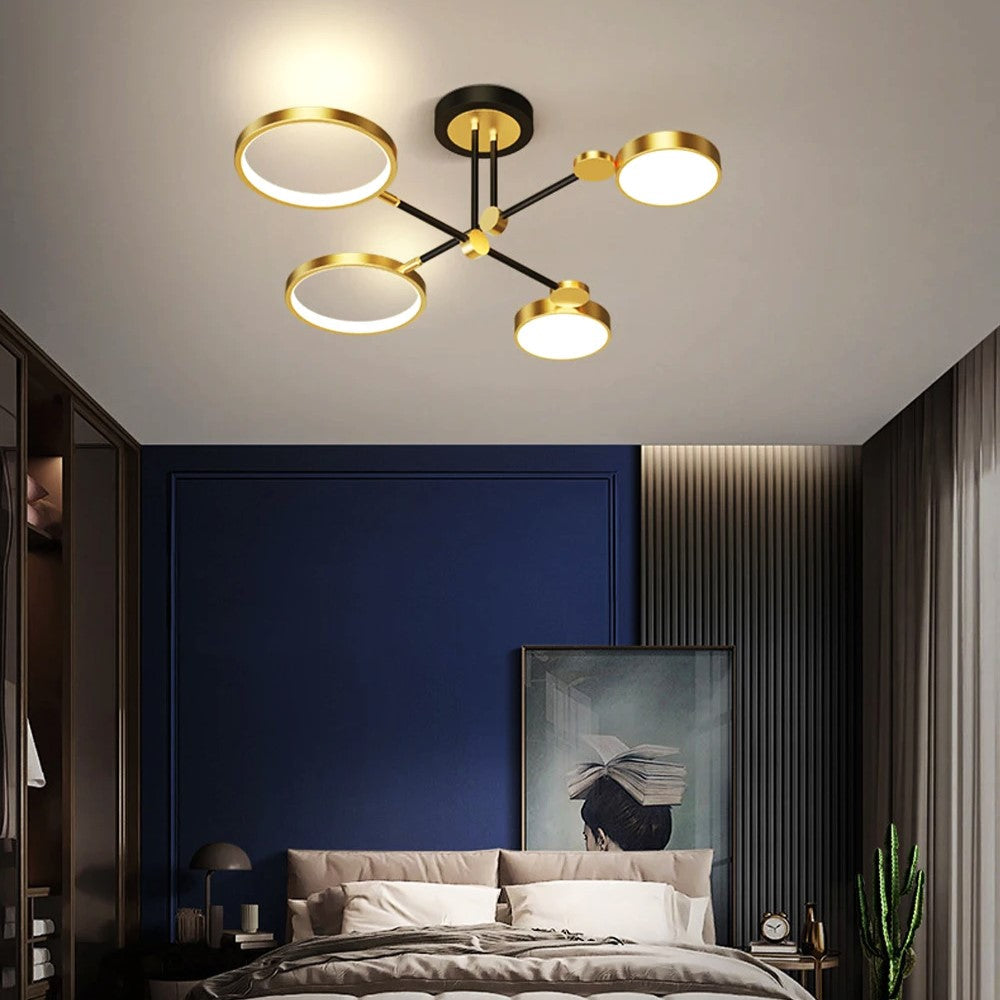 Lustra LED 68W 2+2 Dynamo Echivalent 300W Telecomanda