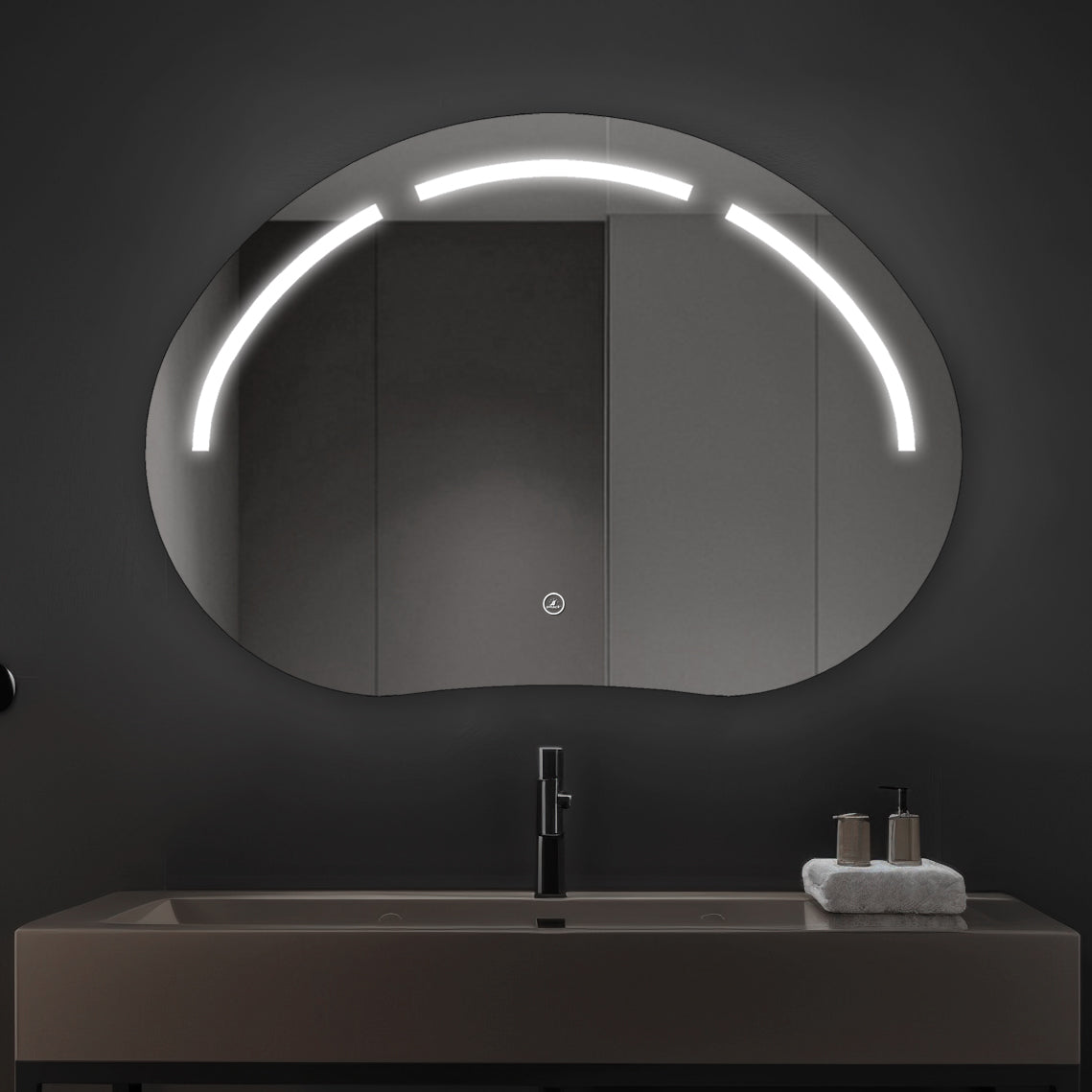 Oglinda LED Functie Touch si 3 Lumini 80x60cm