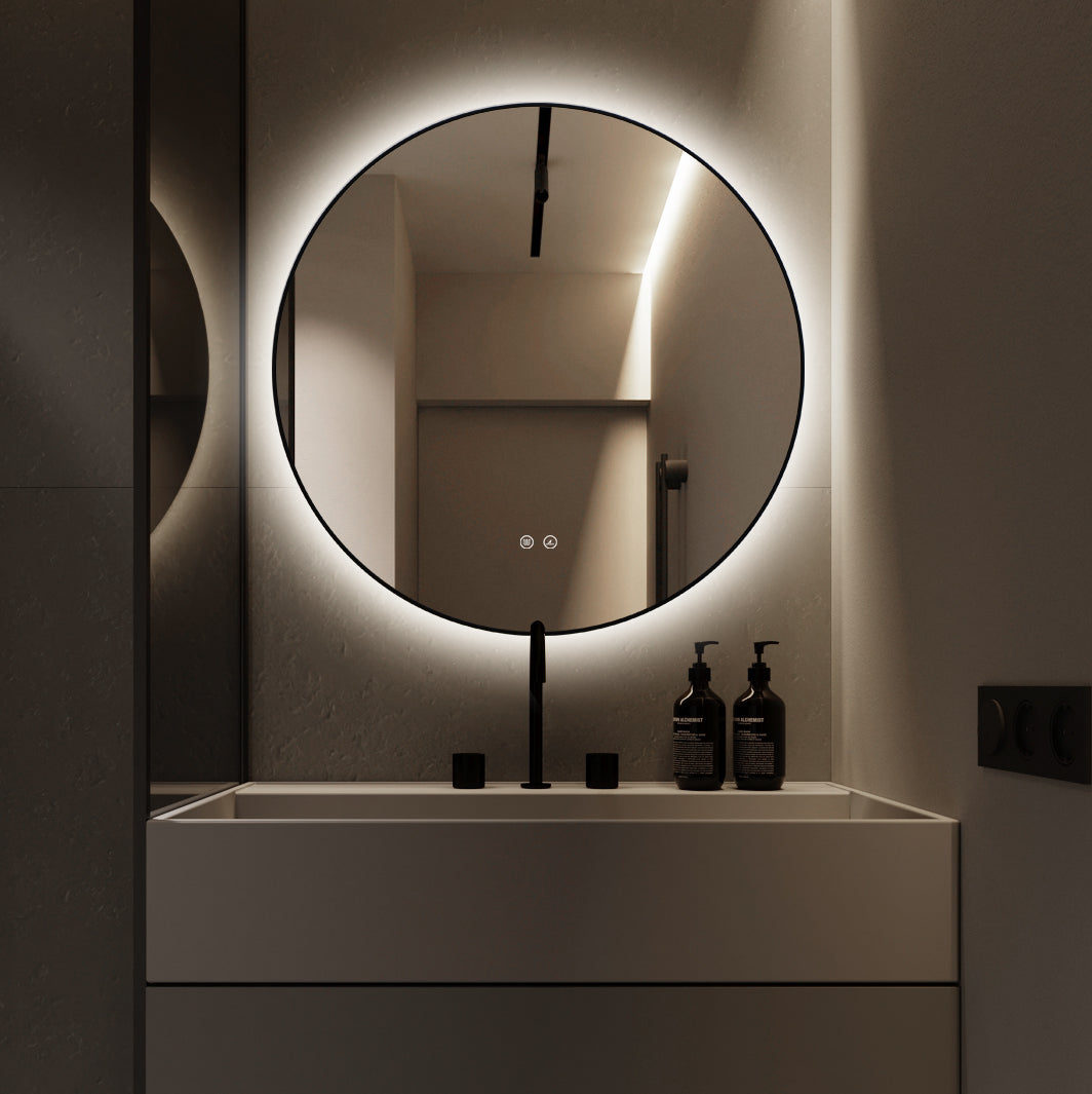 Oglinda LED Rotunda Ø80cm Functie Dezaburire si Touch