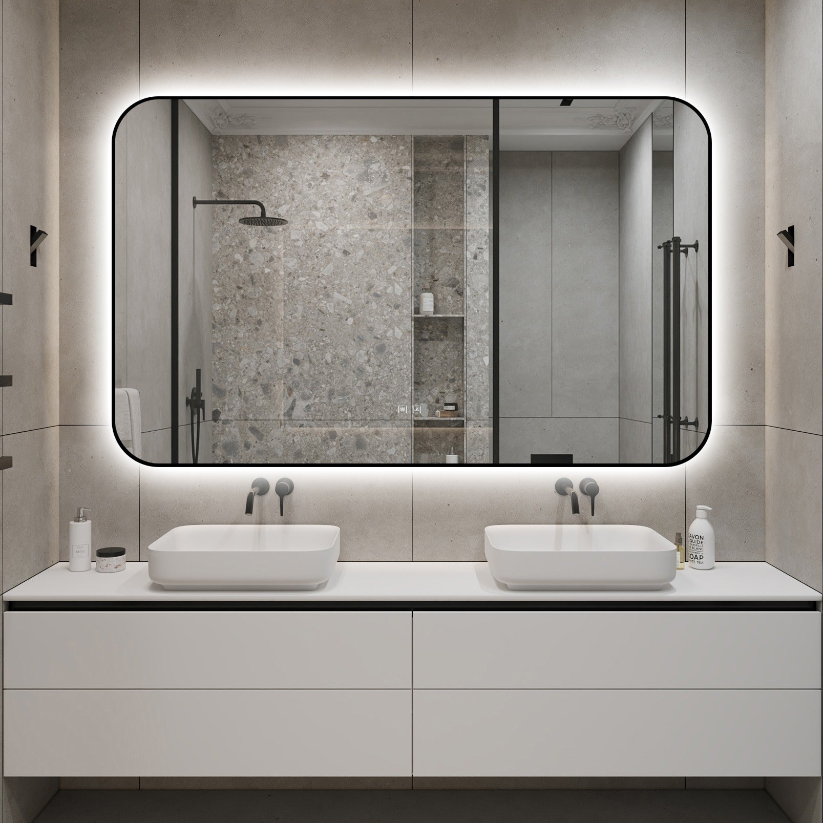 Oglinda LED Dreptunghiulara 130x80cm Functie Dezaburire si Touch