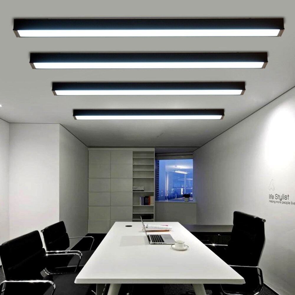 Corp Iluminat LED Liniar 54W 120cm Suspendat/Aplicat Negru