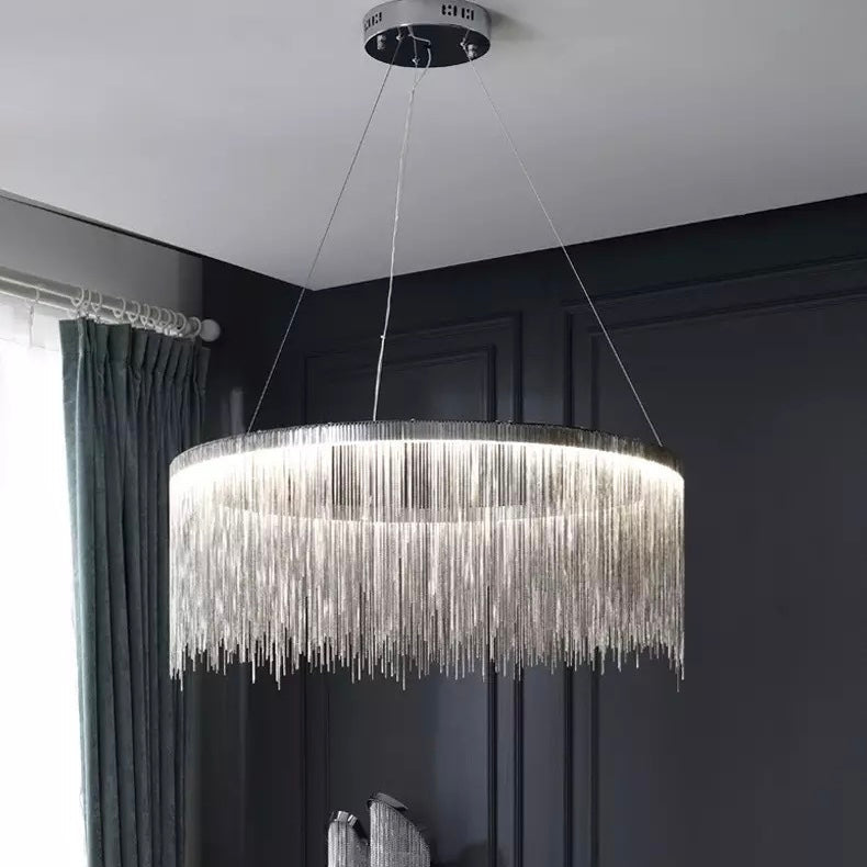 Lustra LED Suspendata Silver Chains Deluxe