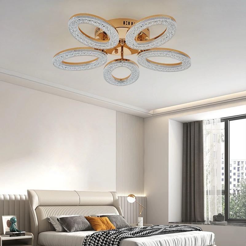 Lustra LED Golden 5 Ovals Echivalent 400W Telecomanda